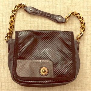 Black Marc Jacobs Purse with Gold Chain Strap